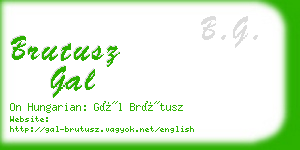 brutusz gal business card